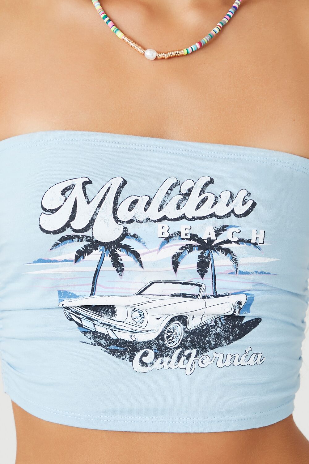 Malibu Beach Graphic Tube Top - Image 5