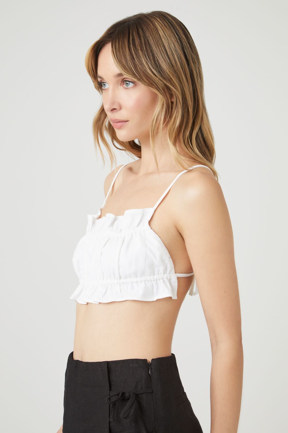 Open-Back Ruffled Cropped Cami - Image 3