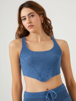 Sweater-Knit Crochet Tank Top