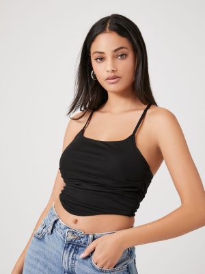 Mesh Cropped Halter Top