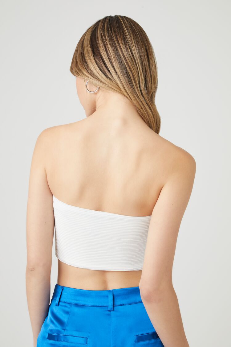 Rib-Knit Cropped Tube Top - Image 3