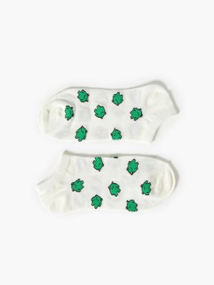 Frog Print Ankle Socks