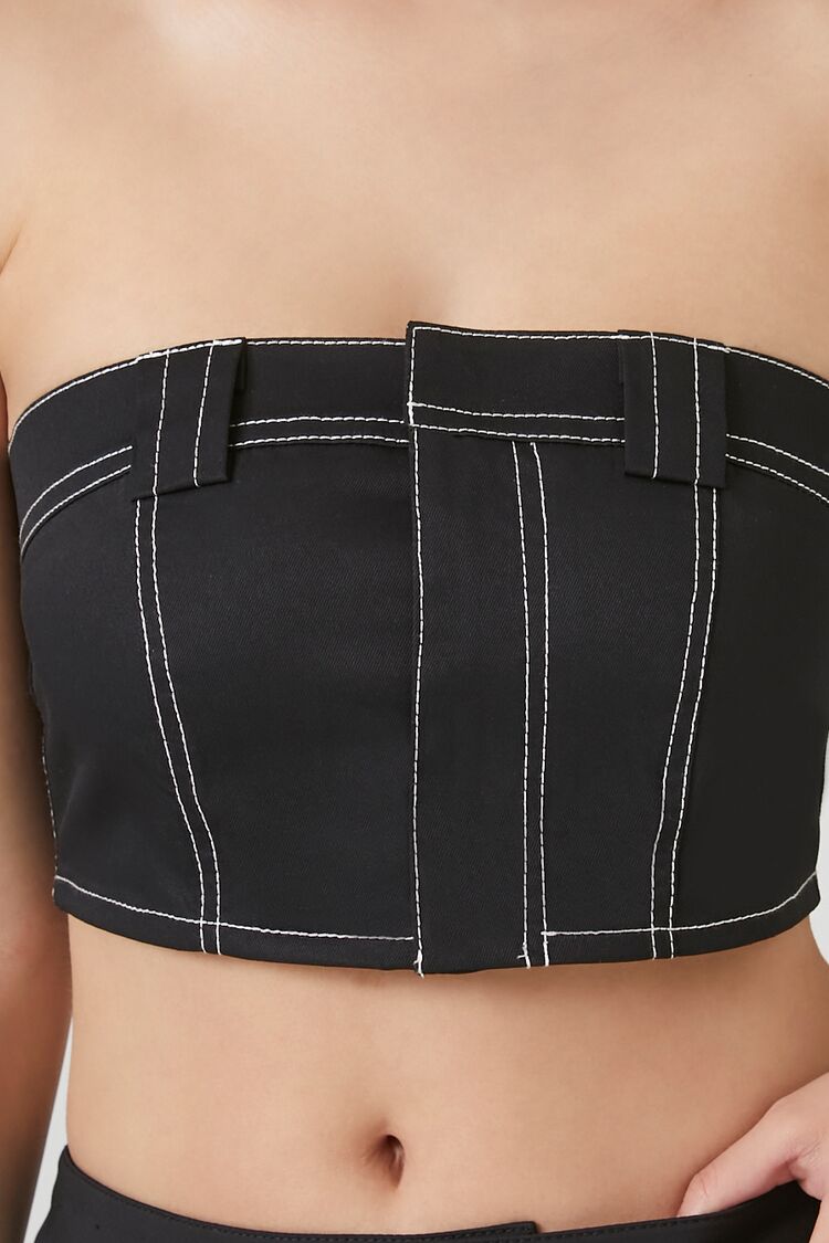Super Cropped Button-Front Tube Top - Image 7