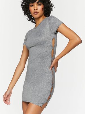 Short-Sleeve Cutout Mini Dress