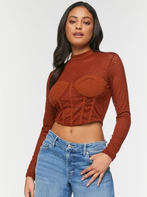 Netted Mesh Bustier Top