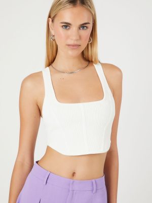 Sweater-Knit Crop Top