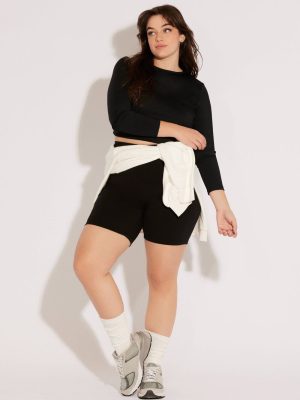 Plus Size Cotton Biker Shorts