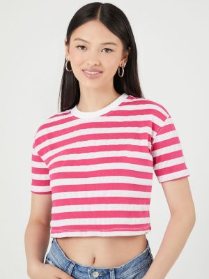 Striped Cropped Tee