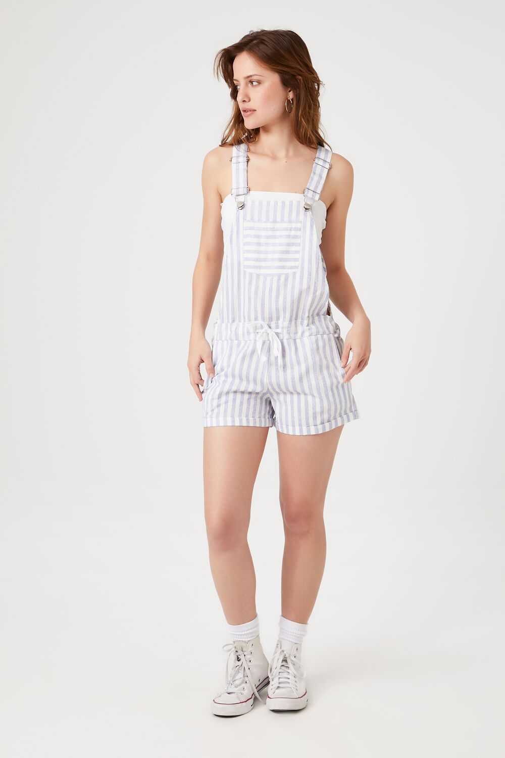 Striped Overall Shorts - Image 4