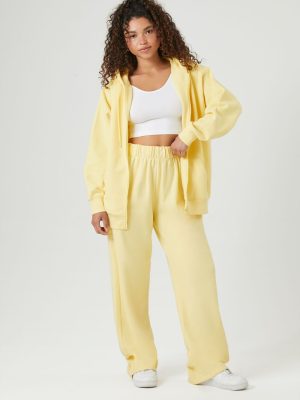 French Terry Wide-Leg Pants