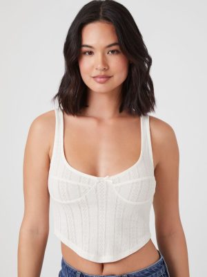 Curved-Hem Cropped Tank Top