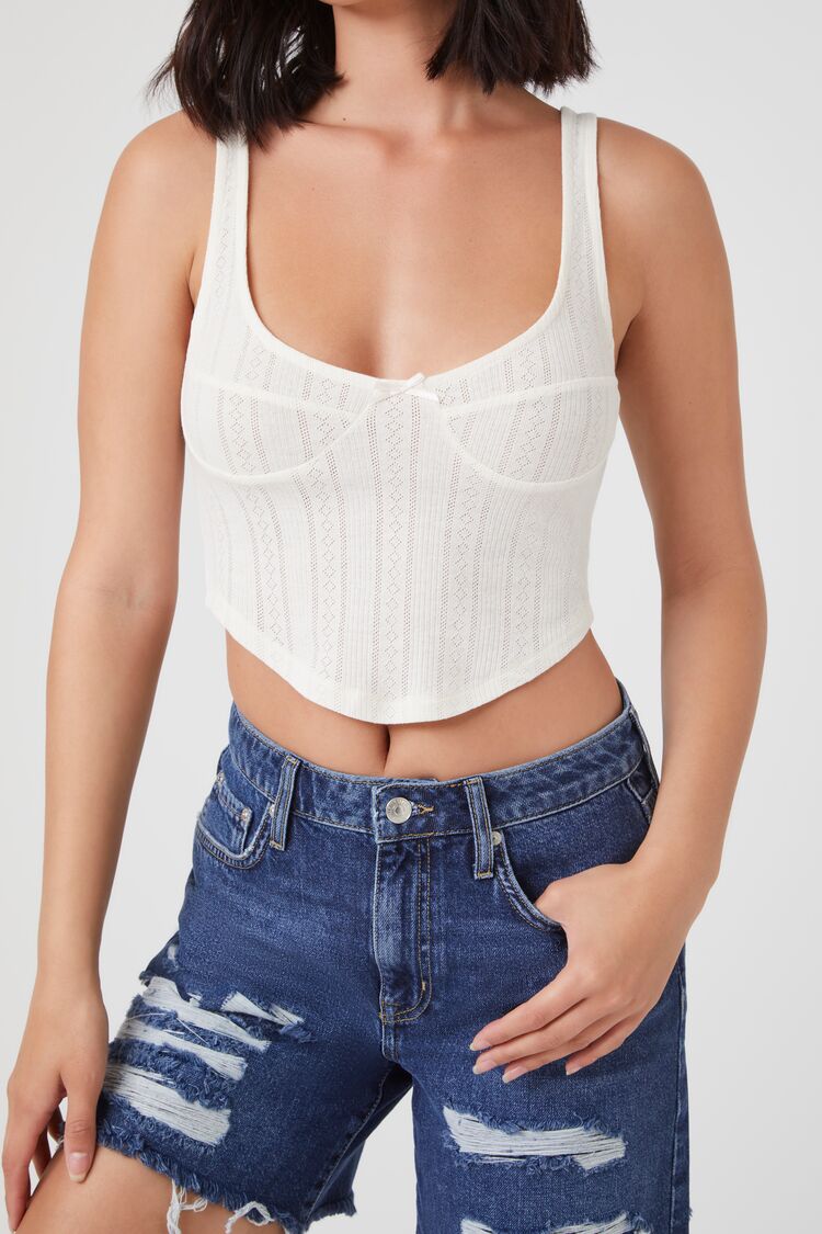 Curved-Hem Cropped Tank Top - Image 5