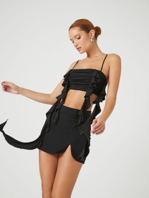 Ruffle-Trim Cropped Cami