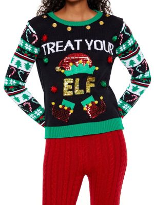 Treat Your Elf Christmas Sweater
