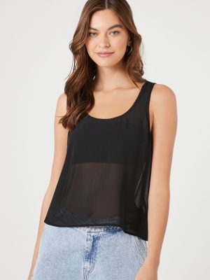 Chiffon Scoop Tank Top