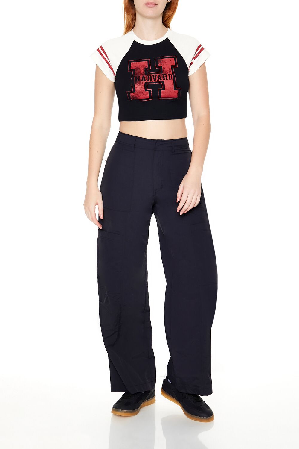 Raglan Harvard Graphic Baby Tee - Image 2