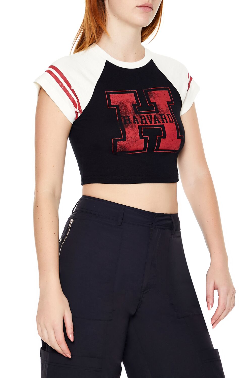 Raglan Harvard Graphic Baby Tee - Image 4