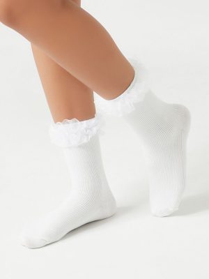 Ruffle-Trim Crew Socks