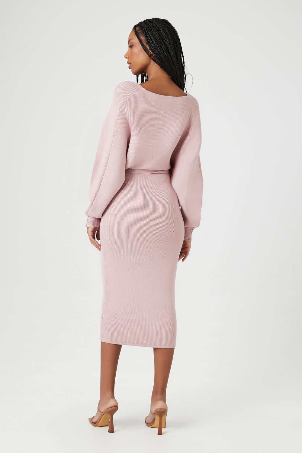 Sweater Midi Wrap Dress - Image 13