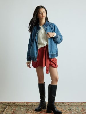 Twill Utility Cargo Mini Skirt