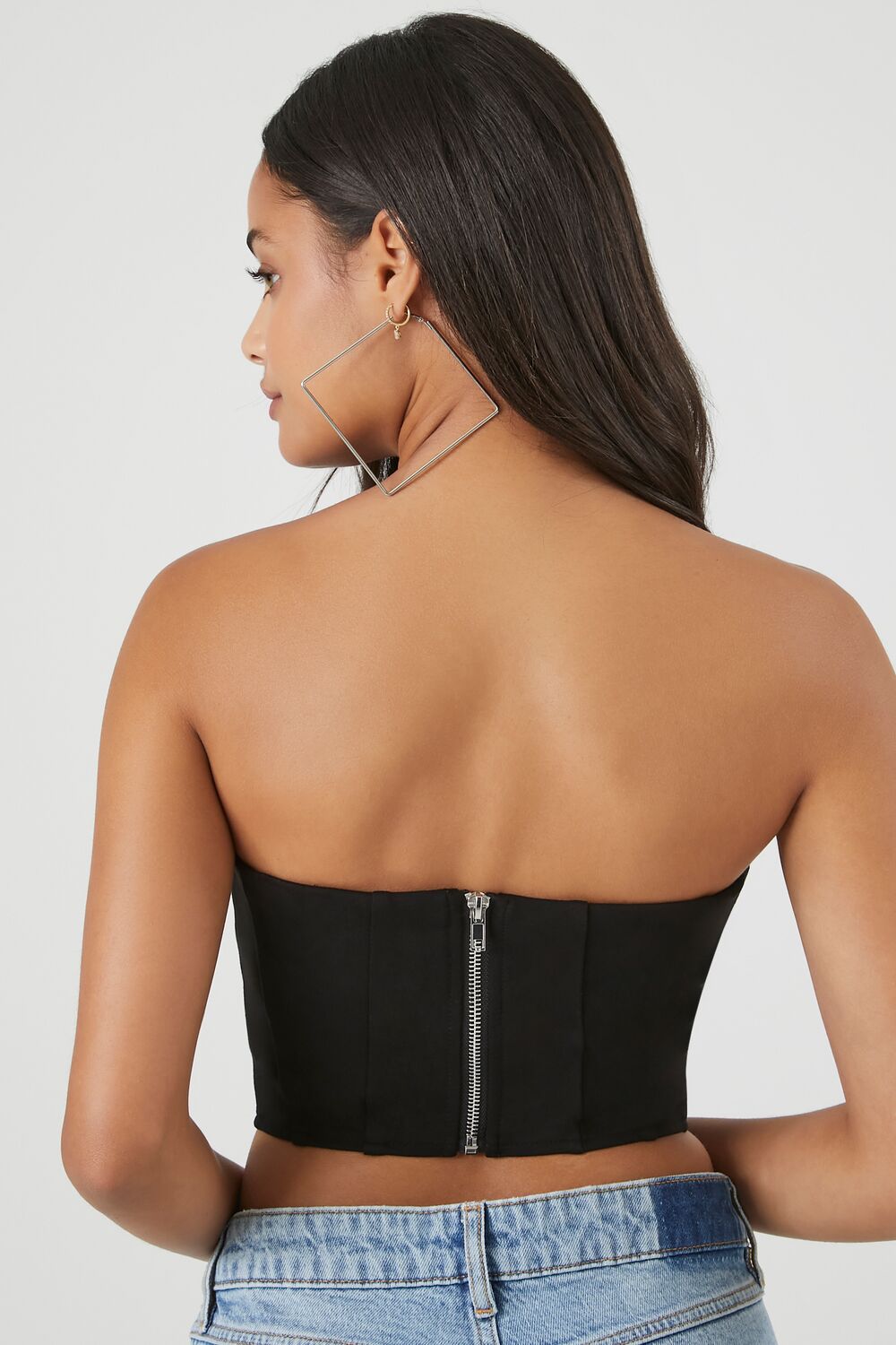 Hook-and-Eye Cropped Tube Top - Image 3