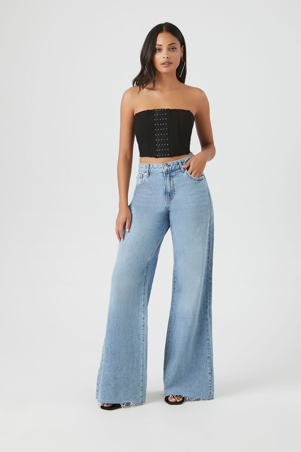 Hook-and-Eye Cropped Tube Top - Image 4