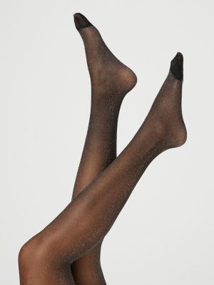 Sheer Glitter Knit Tights