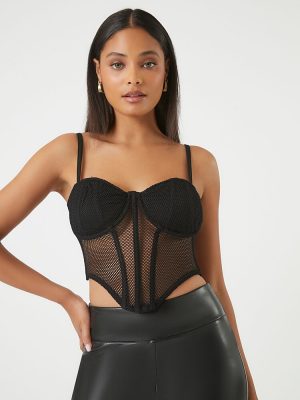 Mesh Cropped Bustier Cami