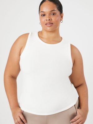 Plus Size Ribbed Knit Tank Top