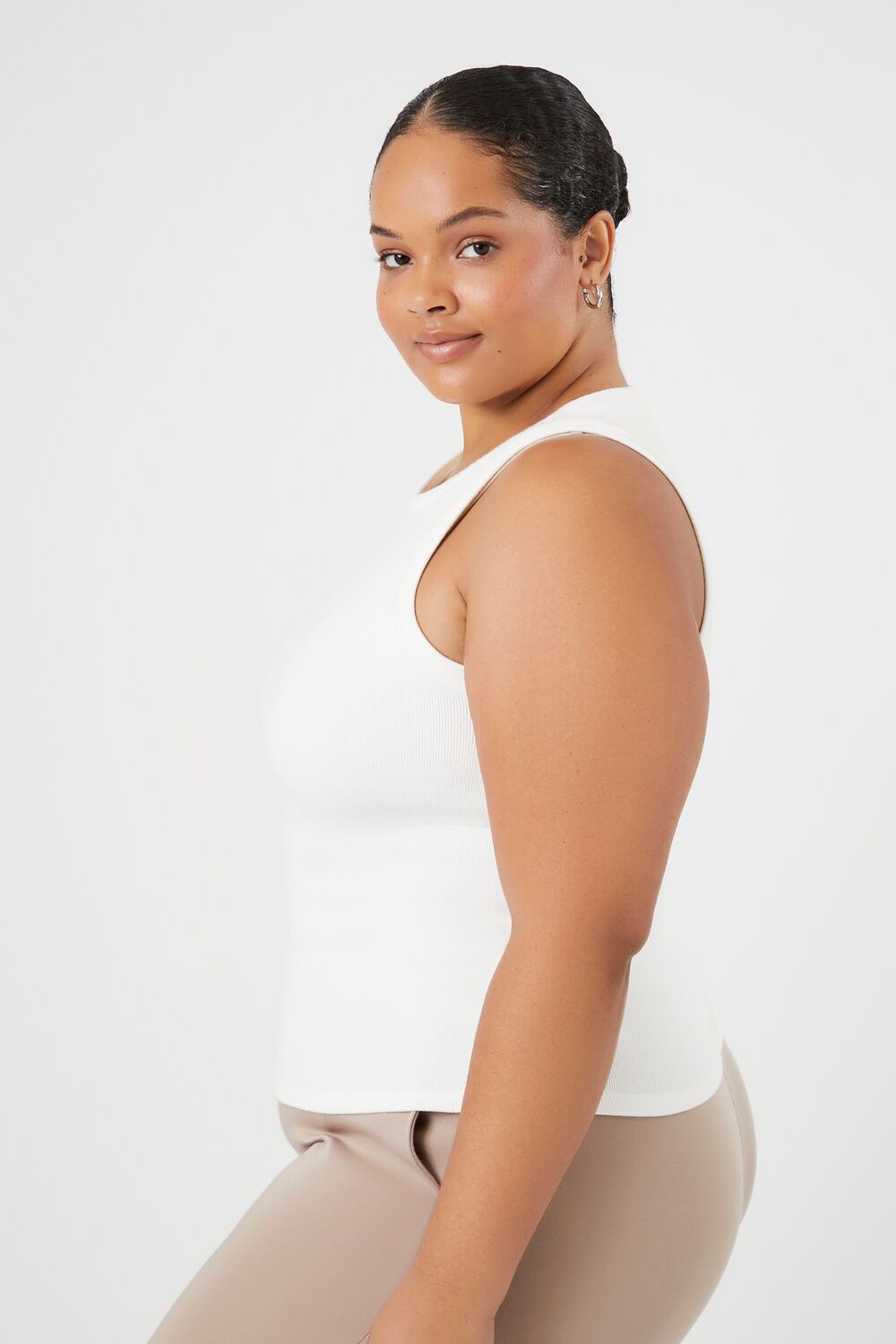 Plus Size Ribbed Knit Tank Top - Image 2