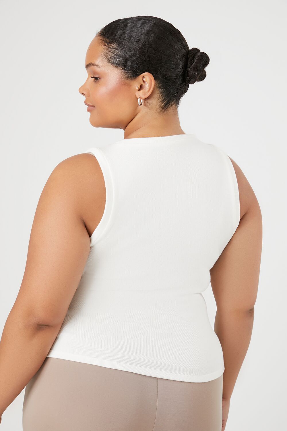 Plus Size Ribbed Knit Tank Top - Image 3