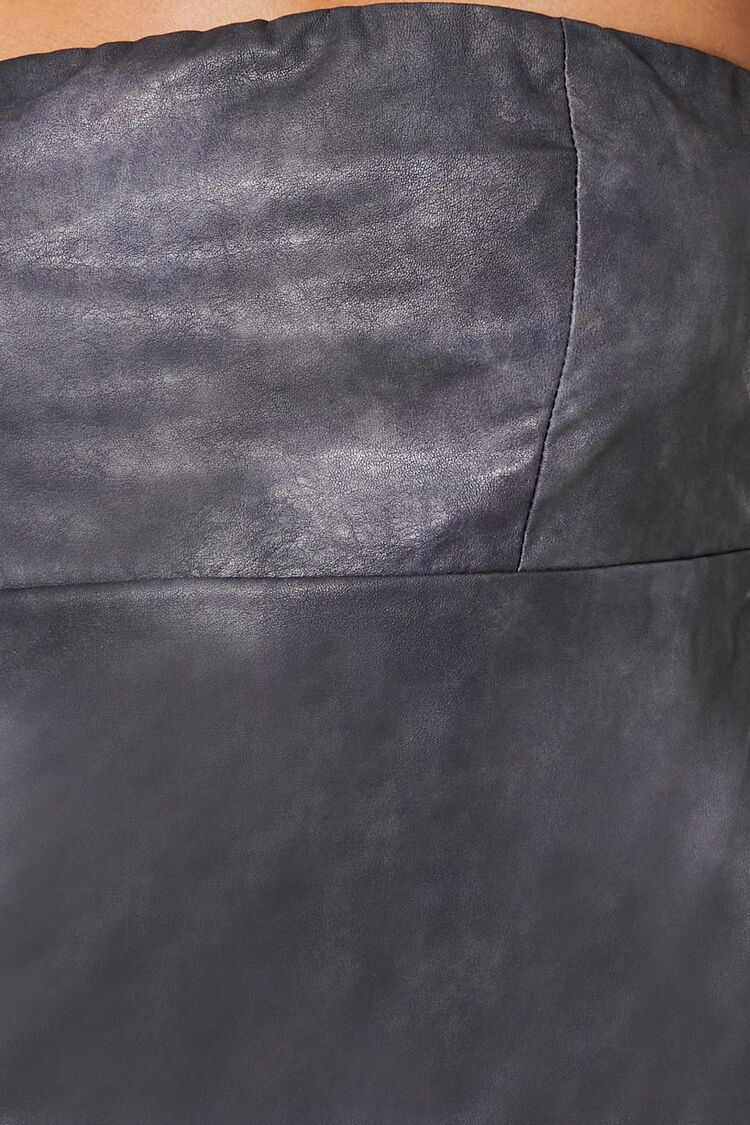 Faux Leather Asymmetrical Tube Top - Image 5