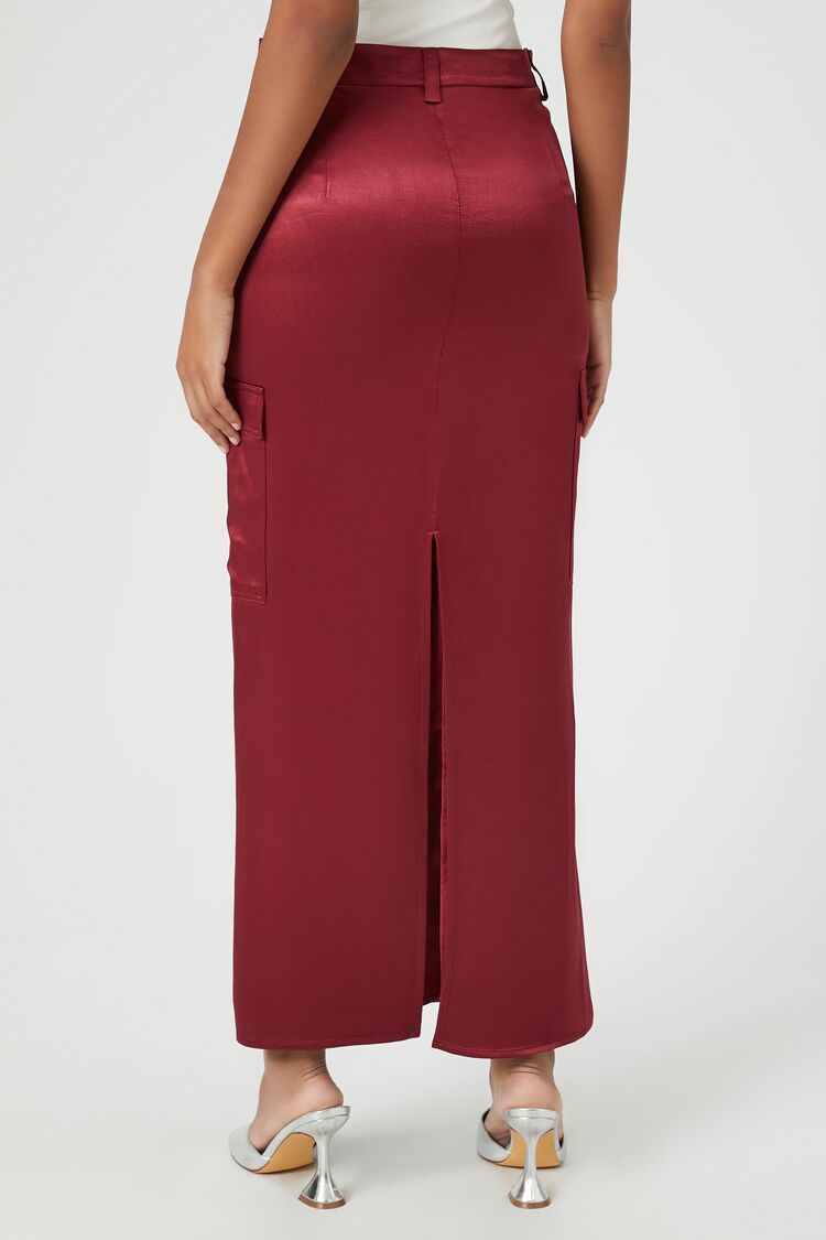 Satin Slit Midi Skirt - Image 4