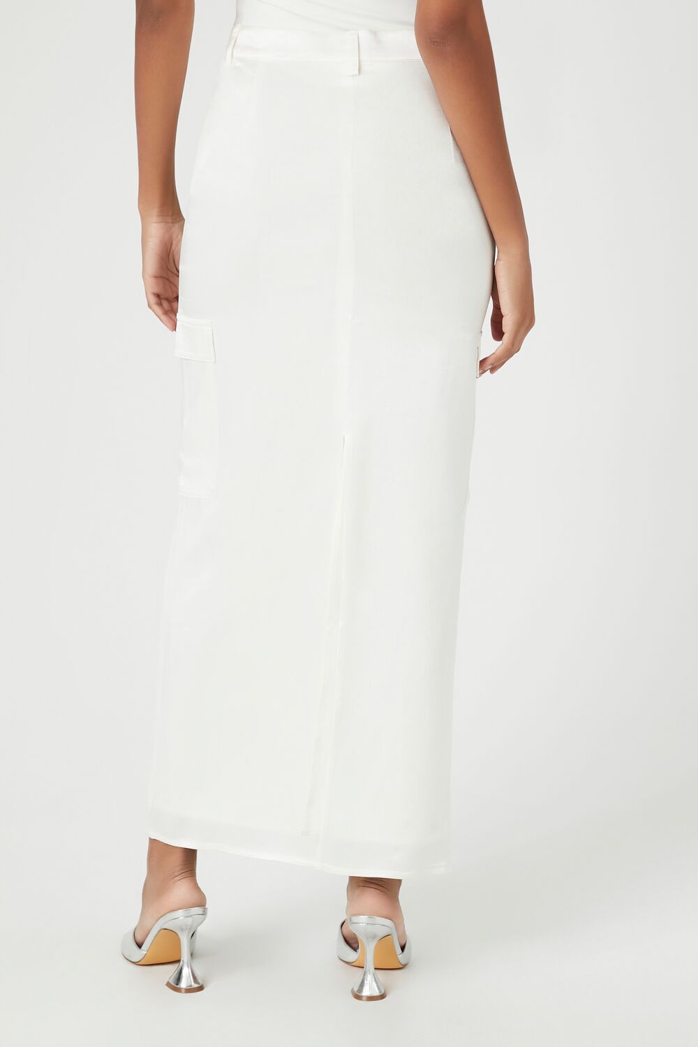 Satin Slit Midi Skirt - Image 9