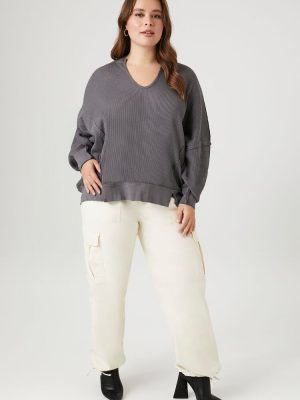 Plus Size Drawstring-Hem Cargo Pants
