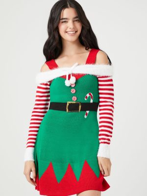 Peppermint Elf Mini Dress