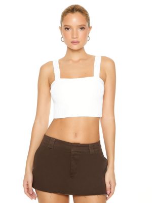 Ribbed Sweater-Knit Crop Top