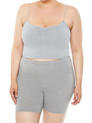 Plus Size Seamless Cropped Cami