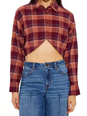 Plaid Flannel Cropped Shirt