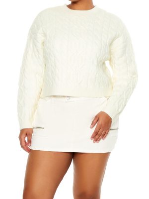 Plus Size Cable Knit Sweater