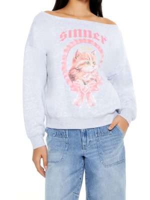 Sinner Kitten Graphic Pullover