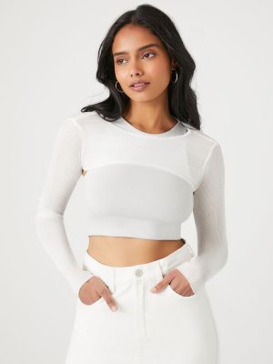 Super Cropped Sweater-Knit Top