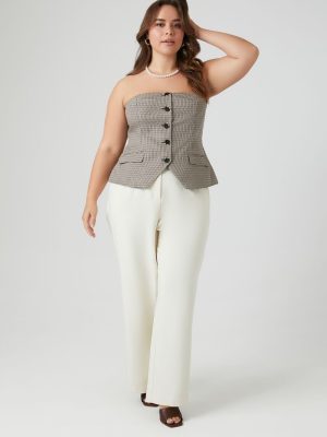 Plus Size High-Rise Straight Pants