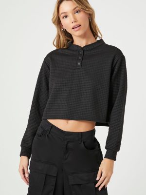Waffle Knit Crop Top