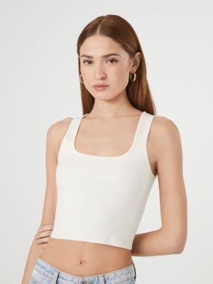 Sweater-Knit Cutout Tank Top