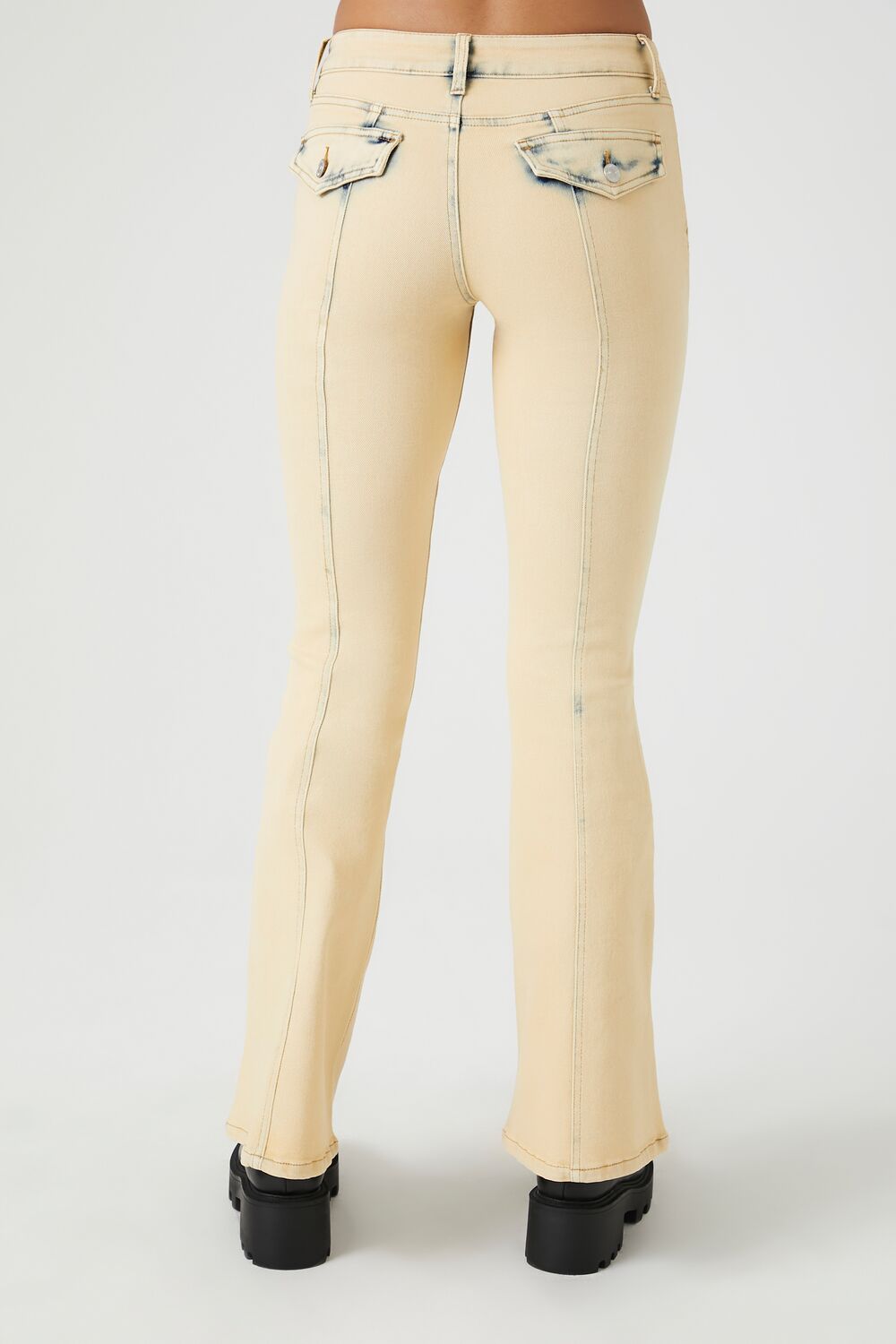 Bleach Wash Flare Jeans - Image 3