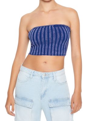 Striped Tube Crop Top