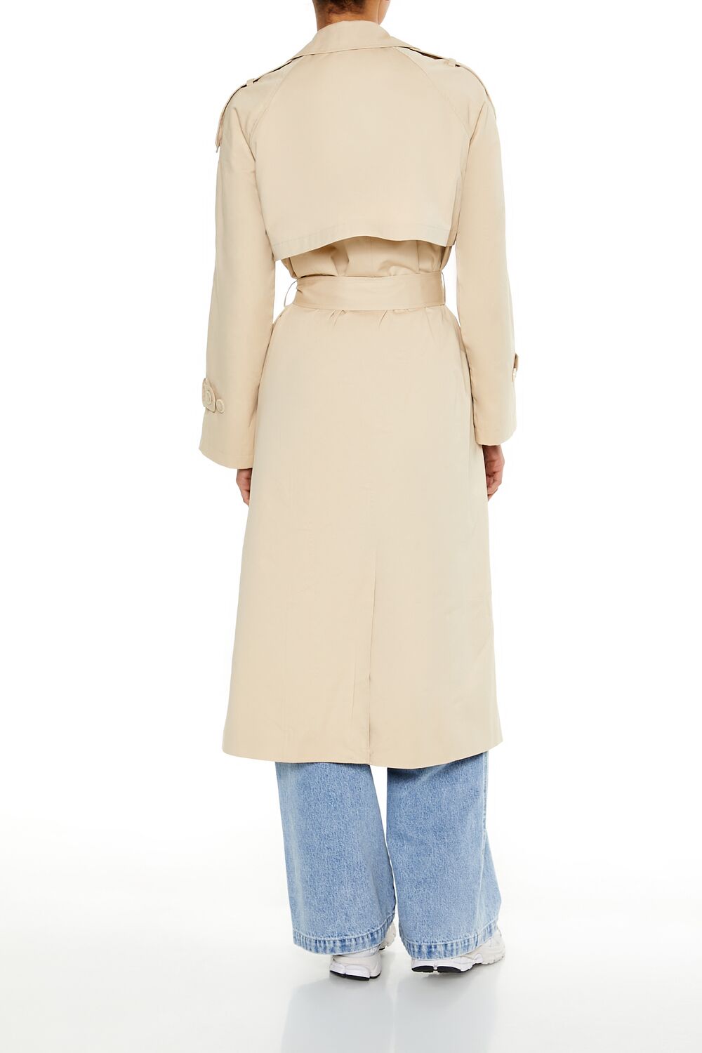 Tie-Front Notched Trench Coat - Image 4
