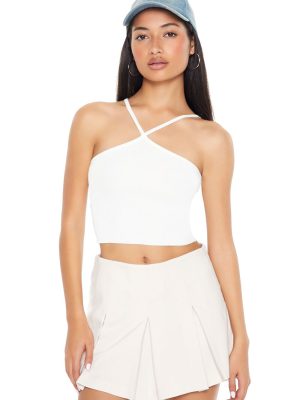 Sweater-Knit Cropped Cami