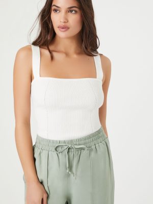 Ribbed Sweater-Knit Bodysuit